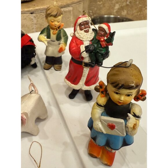 Lot Of Quirky Christmas Tree Ornaments Featuring Santa Frog Pickle & Stained Gla - Picture 11 of 16